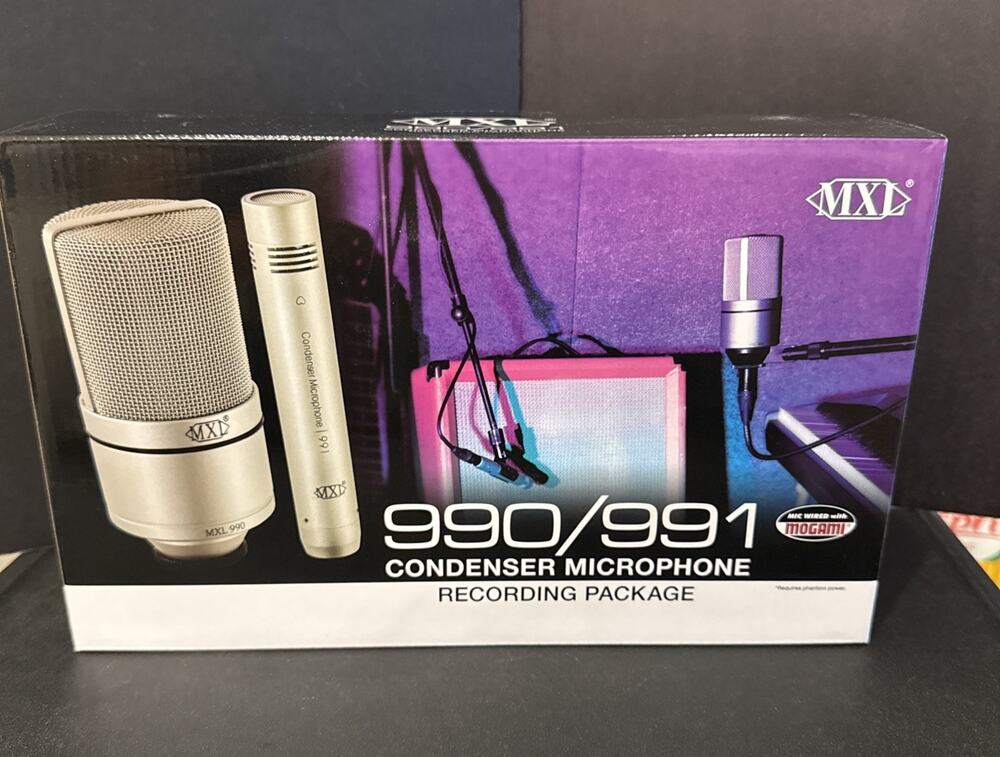 NEW MXL 990/991 Condenser Microphone Recording Package Factory Sealed Studio